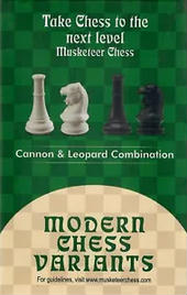 Leopard and Cannon - Musketeer Chess Variant Kit - 4 Set - Black & Ivory