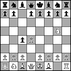 Second of 3 diagrams showing an example of how en-passant works.