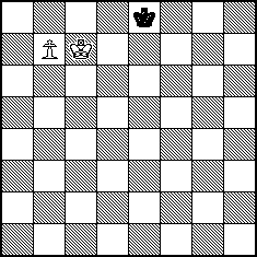 First of 2 diagrams showing an example of how a pawn promotes.