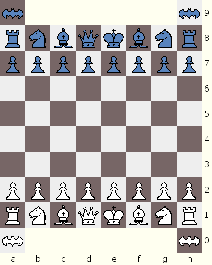 Flying Bomber Chess starting position