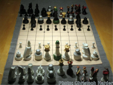 Shogi in westernized figurine style